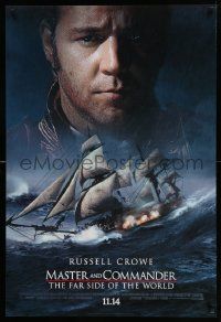 5g595 MASTER & COMMANDER style A advance DS 1sh '03 Russell Crowe, Paul Bettany, Peter Weir!