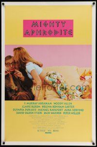 5g619 MIGHTY APHRODITE 1sh '95 the new comedy from Woody Allen, sexy Mira Sorvino!