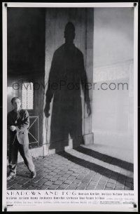 5g807 SHADOWS & FOG DS 1sh '92 cool photographic image of Woody Allen by Klleger and Hamill!