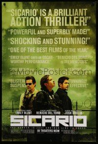 5g810 SICARIO DS 1sh '15 Emily Blunt, Benicio Del Toro, Josh Brolin, Jeffrey Donovan, reviews!