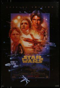 5g852 STAR WARS style B advance 1sh R97 George Lucas classic sci-fi epic, art by Drew Struzan!