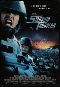 5g857 STARSHIP TROOPERS DS 1sh '97 Paul Verhoeven, based on Robert A. Heinlein's classic novel!