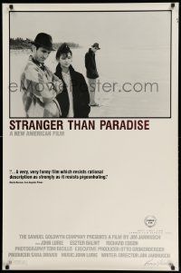 5g863 STRANGER THAN PARADISE 1sh '84 Jim Jarmusch, John Lurie, with Eszter Balint on beach!