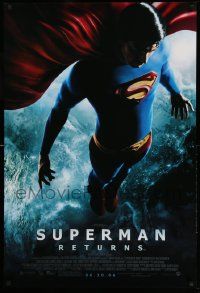 5g875 SUPERMAN RETURNS advance DS 1sh '06 Bryan Singer, full-length image of Routh in space!