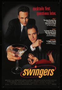 5g878 SWINGERS 1sh '96 Vince Vaughn & Jon Favreau, cocktails first, many reviews!
