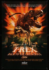 5g918 T-REX BACK TO THE CRETACEOUS 1sh '98 IMAX 3-D dinosaurs, great image of T-Rex!