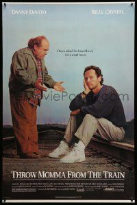 5g903 THROW MOMMA FROM THE TRAIN 1sh '87 great image of Danny DeVito, Billy Crystal!