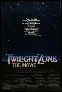 5g925 TWILIGHT ZONE 1sh '83 Rod Serling TV series, Spielberg, Alvin art, no border design!