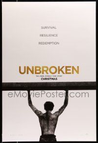5g931 UNBROKEN teaser DS 1sh '14 Jack O'Connell, Survival. Resilience. Redemption!