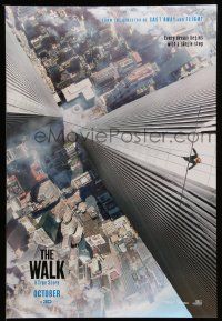 5g954 WALK teaser DS 1sh '15 Zemeckis, Joseph-Gordon Levitt, Kingsley, vertigo-inducing image!