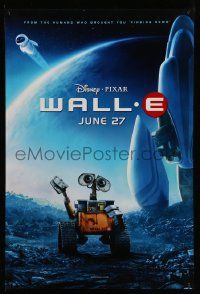 5g960 WALL-E advance DS 1sh '08 Walt Disney, Pixar, Best Animated Film, WALL-E & EVE w/ spaceship!