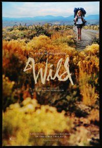 5g970 WILD teaser DS 1sh '14 cool image of Reese Witherspoon hiking on desolate road!