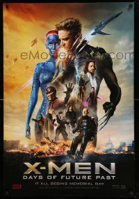 5g986 X-MEN: DAYS OF FUTURE PAST style A teaser DS 1sh '14 Lawrence, Jackman, Page, McKellen & cast