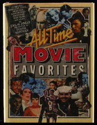 5h279 ALL TIME MOVIE FAVORITES hardcover book '75 filled with color movie scenes & poster images!