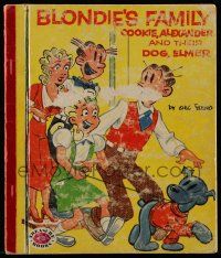 5h287 BLONDIE'S FAMILY hardcover book '54 Cookie, Alexander & their dog Elmer, Chic Young comic!