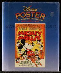 5h295 DISNEY POSTER 5x6 hardcover book '93 filled with wonderful full-page color cartoon images!