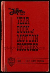 5h229 FILM DAILY YEARBOOK OF MOTION PICTURES hardcover book '69 loaded with movie information!