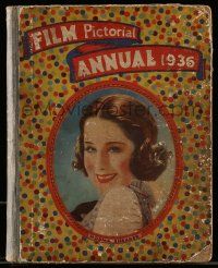5h255 FILM PICTORIAL ANNUAL English hardcover book '36 filled with movie information & photos!