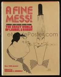 5h312 FINE MESS hardcover book '75 The Crazy World of Laurel & Hardy, Hirschfeld art!