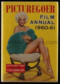 5h270 PICTUREGOER FILM ANNUAL English hardcover book '60-61 nude Mamie Van Doren covered by fur!