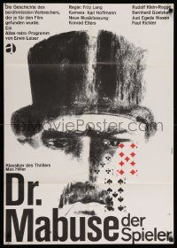 5h130 DR. MABUSE: THE GAMBLER part I German A1 R62 Fritz Lang's Dr. Mabuse, der Spieler, Blase art!