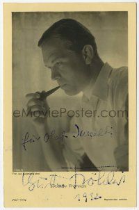 5h088 GUSTAV FROHLICH signed German Ross postcard '32 five years earlier he starred in Metropolis!
