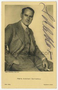5h089 HANS ADALBERT SCHLETTOW signed German Ross postcard '20s he was in two of Fritz Lang's best!