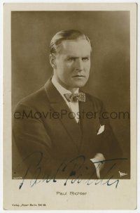 5h090 PAUL RICHTER signed German Ross postcard '20s he was Siegfried in Fritz Lang's Die Nibelungen