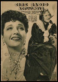 5h191 CINE RADIO ACTUALIDAD Argentinean magazine Apr 10, 1942 Benny & Kay Francis, Charlie's Aunt!