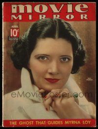 5h171 MOVIE MIRROR magazine April 1936 great portrait of sexy Kay Francis by James N. Doolittle!