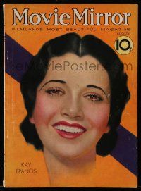 5h169 MOVIE MIRROR magazine August 1932 great art of sexy Kay Francis by John Ralston Clarke!