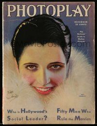 5h161 PHOTOPLAY magazine December 1930 art of beautiful glamorous Kay Francis by Earl Christy!