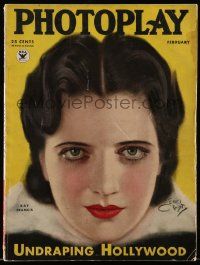 5h163 PHOTOPLAY magazine February 1934 great art of beautiful Kay Francis by Earl Christy!