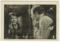 5h113 M 2x3 German Ross cigarette card '30s Fritz Lang classic, child murderer Peter Lorre by mirror