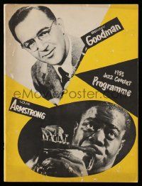 5h409 1953 JAZZ CONCERT souvenir program book '53 Benny Goodman, Louis Armstrong, Gene Krupa+more!