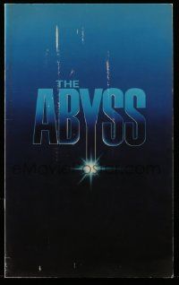 5h418 ABYSS souvenir program book '89 directed by James Cameron, Ed Harris, Mastrantonio