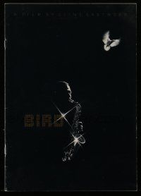 5h446 BIRD souvenir program book '88 directed by Clint Eastwood, bio of jazz legend Charlie Parker!
