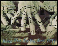 5h454 BON JOVI music concert souvenir program book '93 performing live on his Keep the Faith Tour!