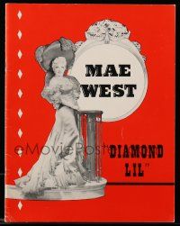 5h493 DIAMOND LIL stage play souvenir program book '49 great images of sexy Mae West on Broadway!