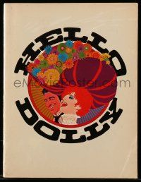 5h559 HELLO DOLLY souvenir program book '70 Amsel art of Barbra Streisand & Walter Matthau!