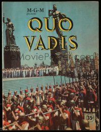 5h647 QUO VADIS souvenir program book '51 Robert Taylor & Deborah Kerr in Ancient Rome, MGM epic!