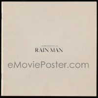 5h650 RAIN MAN souvenir program book '88 Tom Cruise & autistic Dustin Hoffman, Barry Levinson!