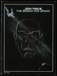 5h703 STAR TREK III souvenir program book '84 The Search for Spock, art of Nimoy by Gerard Huerta!