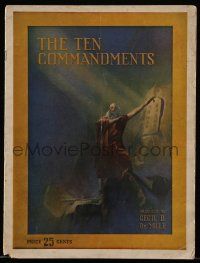 5h716 TEN COMMANDMENTS souvenir program book '23 Cecil B. DeMille classic, different images & art!