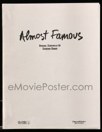 5h762 ALMOST FAMOUS script copy '00s you can see exactly how the original script was written!