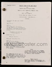 5h772 CHARLIE CHAN AT THE RACE TRACK script copy '00s exactly how the original script was written!