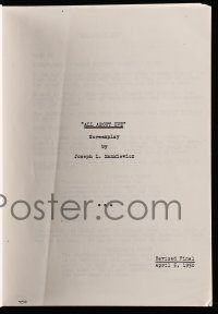 5h760 ALL ABOUT EVE script copy '00s you can see exactly how the original script was written!