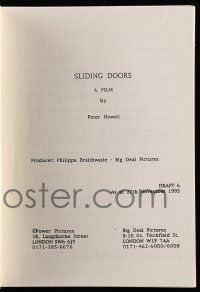 5h829 SLIDING DOORS script copy '00s you can see exactly how the original script was written!