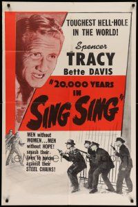 5j016 20,000 YEARS IN SING SING 1sh R56 Spencer Tracy in the toughest hell-hole in the world!