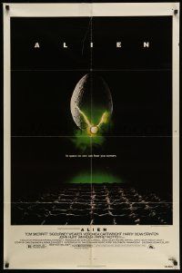 5j042 ALIEN 1sh '79 Ridley Scott outer space sci-fi monster classic, cool egg image!